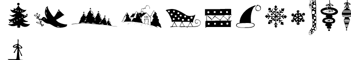 Christmas Doodles Too Font UPPERCASE
