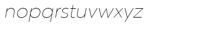 Chronica Thin Italic Font LOWERCASE