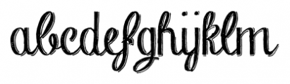 Chalk Hand lettering Shaded Font LOWERCASE