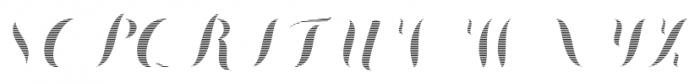 Chameleon Fill Stripe1 Font UPPERCASE
