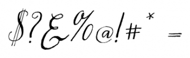 Chameleon Pen Italic Font OTHER CHARS