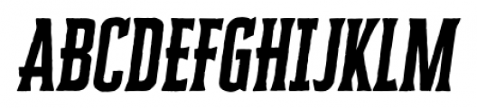 Cheddar Gothic Serif Italic Font UPPERCASE