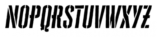 Cheddar Gothic Stencil Italic Font UPPERCASE