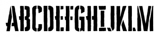 Cheddar Gothic Stencil Font UPPERCASE