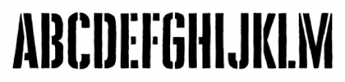 Cheddar Gothic Stencil Font LOWERCASE