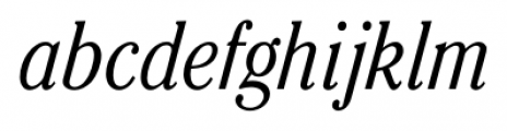 Cheltenham FS Light Condensed Italic Font LOWERCASE