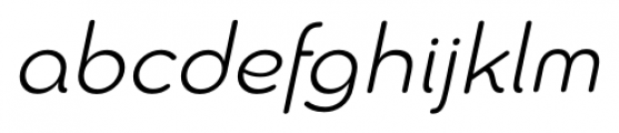 Chennai Light Oblique Font LOWERCASE