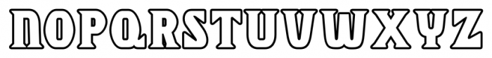 Chequers Outline Font LOWERCASE
