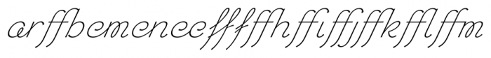 Chic Hand Ligatures Bold Slanted Font UPPERCASE