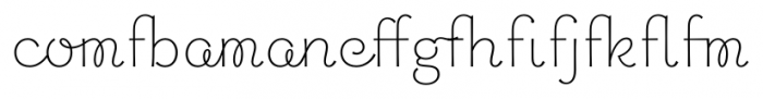 Chic Hand Ligatures Bold Font LOWERCASE