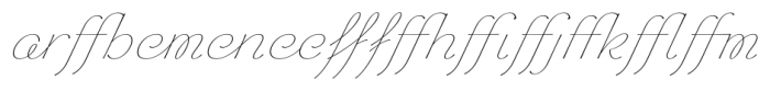 Chic Hand Ligatures Light Slanted Font UPPERCASE