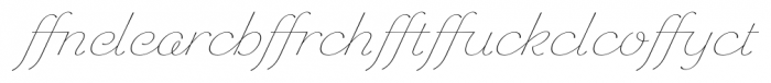 Chic Hand Ligatures Light Slanted Font UPPERCASE