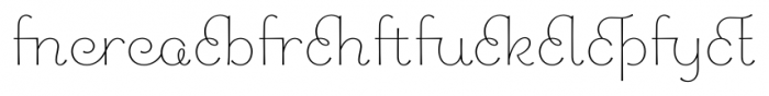 Chic Hand Ligatures Regular Font LOWERCASE