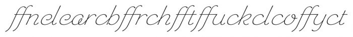 Chic Hand Ligatures Slanted Font UPPERCASE