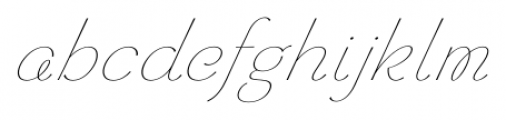 Chic Hand Light Slanted Font LOWERCASE