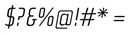 Cholla Sans Thin Italic Font OTHER CHARS