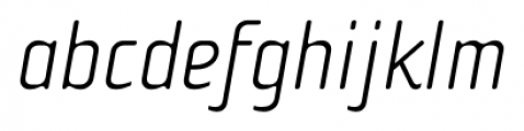 Cholla Sans Thin Italic Font LOWERCASE