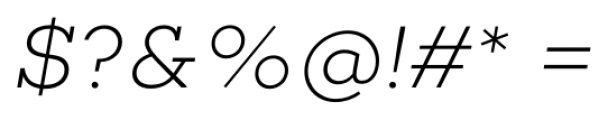 Choplin ExtraLight Italic Font OTHER CHARS