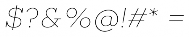 Choplin Thin Italic Font OTHER CHARS