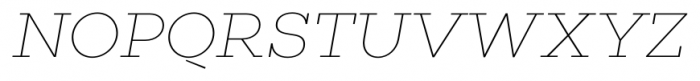 Choplin Thin Italic Font UPPERCASE