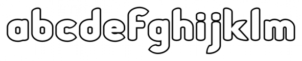 Chubbly Outline Font LOWERCASE