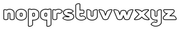 Chubbly Outline Font LOWERCASE