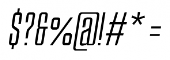 Chupada  Thin Italic Font OTHER CHARS