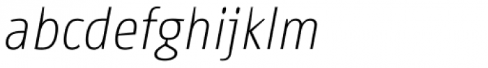 Chaco Thin Italic Font LOWERCASE