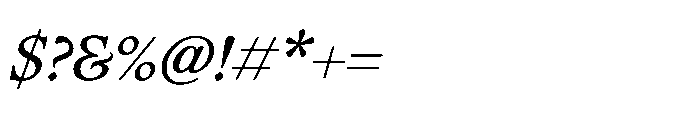 Chaconne Regular Italic Font OTHER CHARS