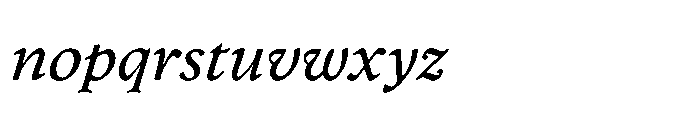 Chaconne Regular Italic Font LOWERCASE