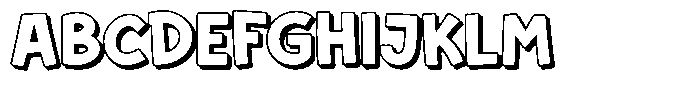Chadle Extrude Font UPPERCASE