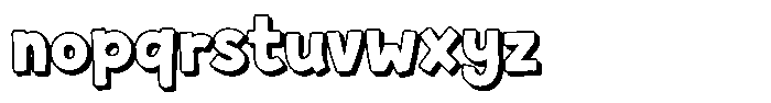 Chadle Extrude Font LOWERCASE