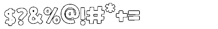 Chadle Outline Font OTHER CHARS