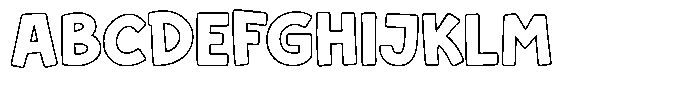 Chadle Outline Font UPPERCASE