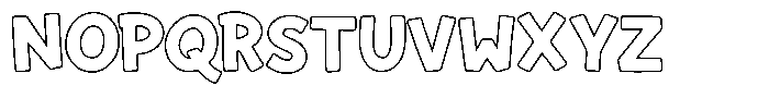 Chadle Outline Font UPPERCASE