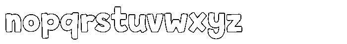 Chadle Outline Font LOWERCASE