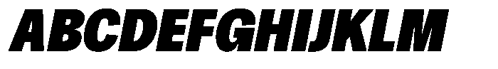 Chairo Neue Black Condensed Italic Font UPPERCASE