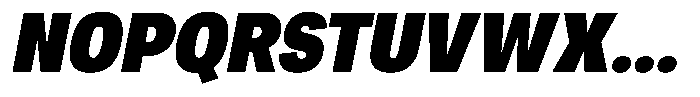 Chairo Neue Black Condensed Italic Font UPPERCASE