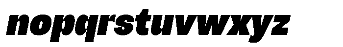 Chairo Neue Black Condensed Italic Font LOWERCASE