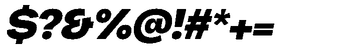 Chairo Neue Black Expanded Italic Font OTHER CHARS