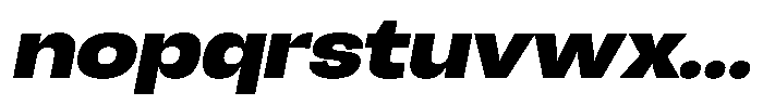Chairo Neue Black Expanded Italic Font LOWERCASE