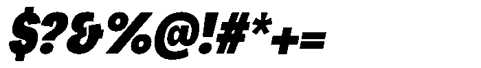 Chairo Neue Black Extra Condensed Italic Font OTHER CHARS