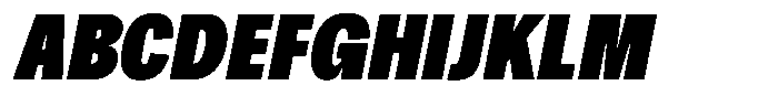 Chairo Neue Black Extra Condensed Italic Font UPPERCASE