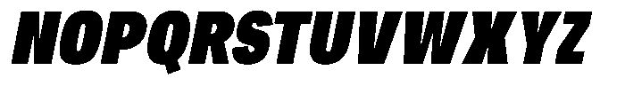 Chairo Neue Black Extra Condensed Italic Font UPPERCASE
