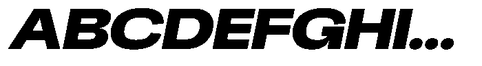 Chairo Neue Black Extra Expanded Italic Font UPPERCASE