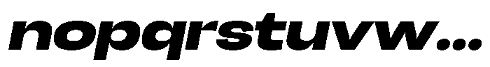 Chairo Neue Black Extra Expanded Italic Font LOWERCASE