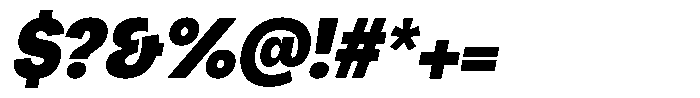 Chairo Neue Black Semi Condensed Italic Font OTHER CHARS