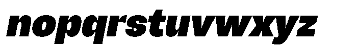 Chairo Neue Black Semi Condensed Italic Font LOWERCASE