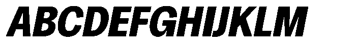 Chairo Neue Bold Condensed Italic Font UPPERCASE