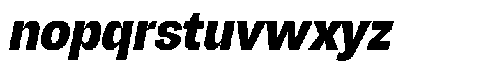 Chairo Neue Bold Condensed Italic Font LOWERCASE